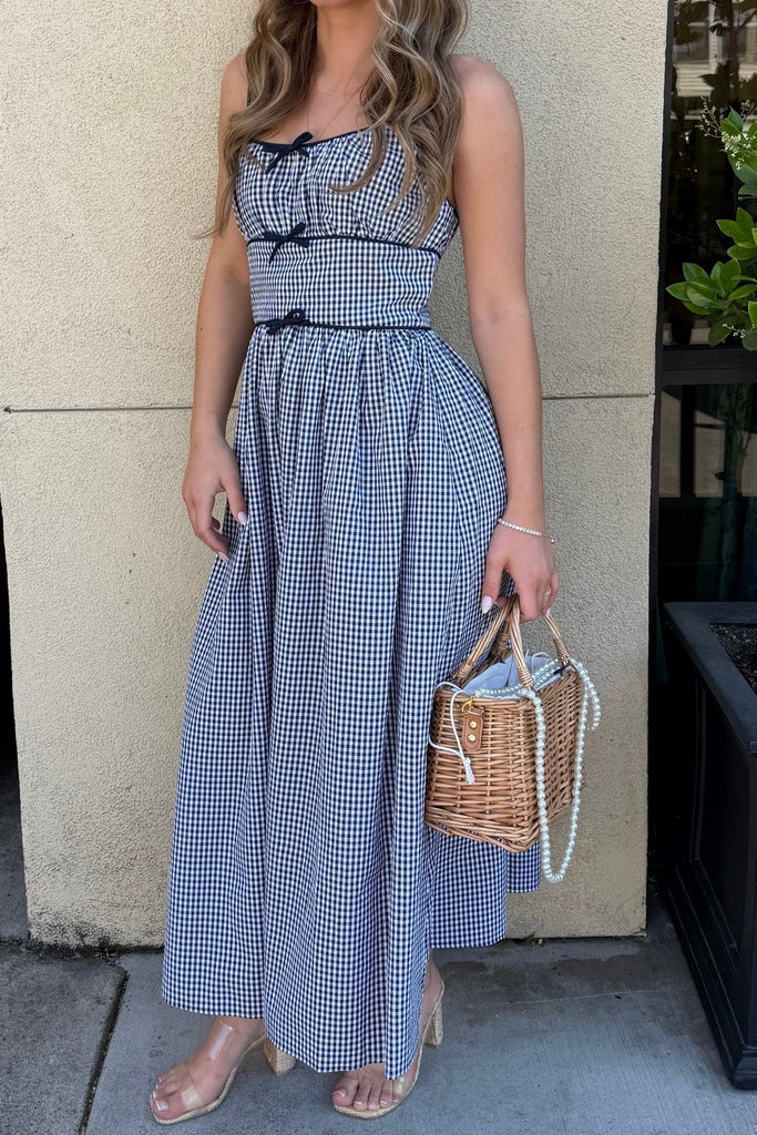 blue cheese caesar salad dressing Beaufort Bonnet Cindy Lou Sash Dress-Beale Street Blue Check With Wort –  belhaven-heights-gifts main image 1