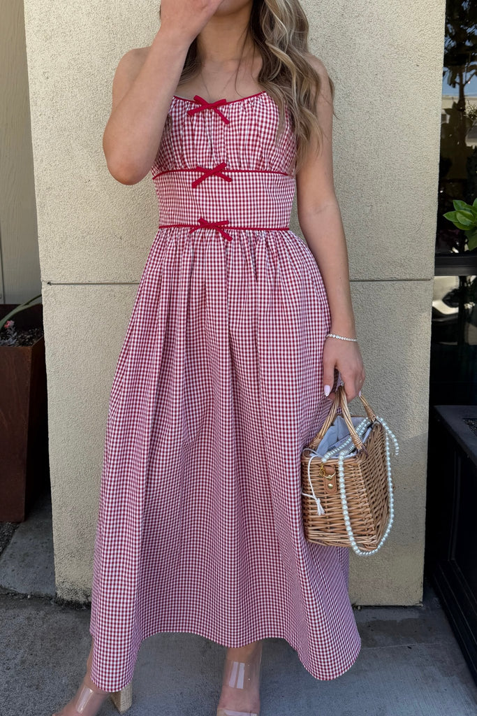DAYDREAM GINGHAM SMOCKED DRESS – Violet Muse Boutique