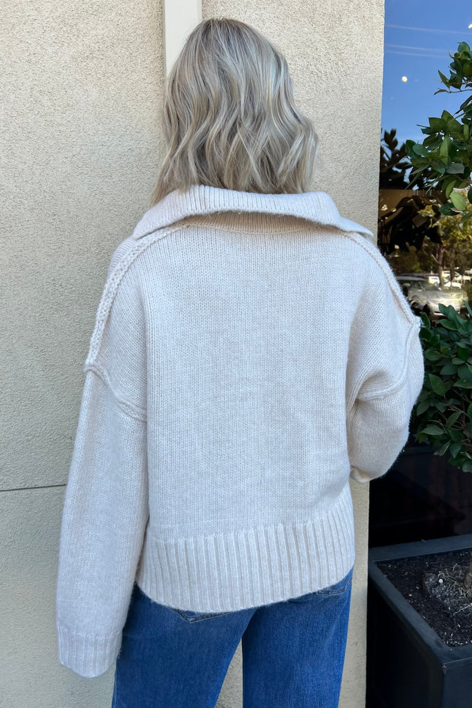 MARYE CREAM SWEATER - Violet Muse Boutique