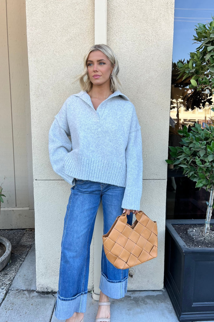 MARYE GREY SWEATER - Violet Muse Boutique