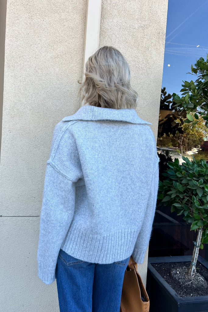 MARYE GREY SWEATER - Violet Muse Boutique