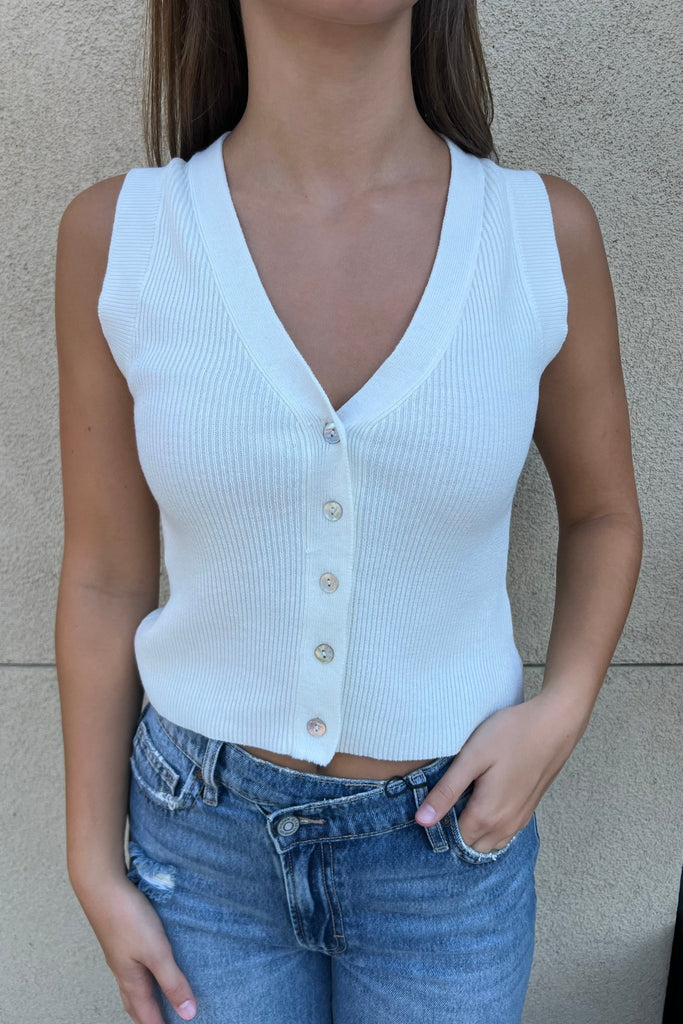 MIREL WHITE TOP - Violet Muse Boutique