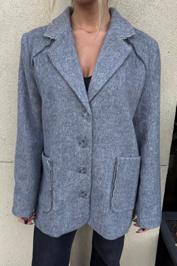 MIST MANOR GREY COAT - Violet Muse Boutique
