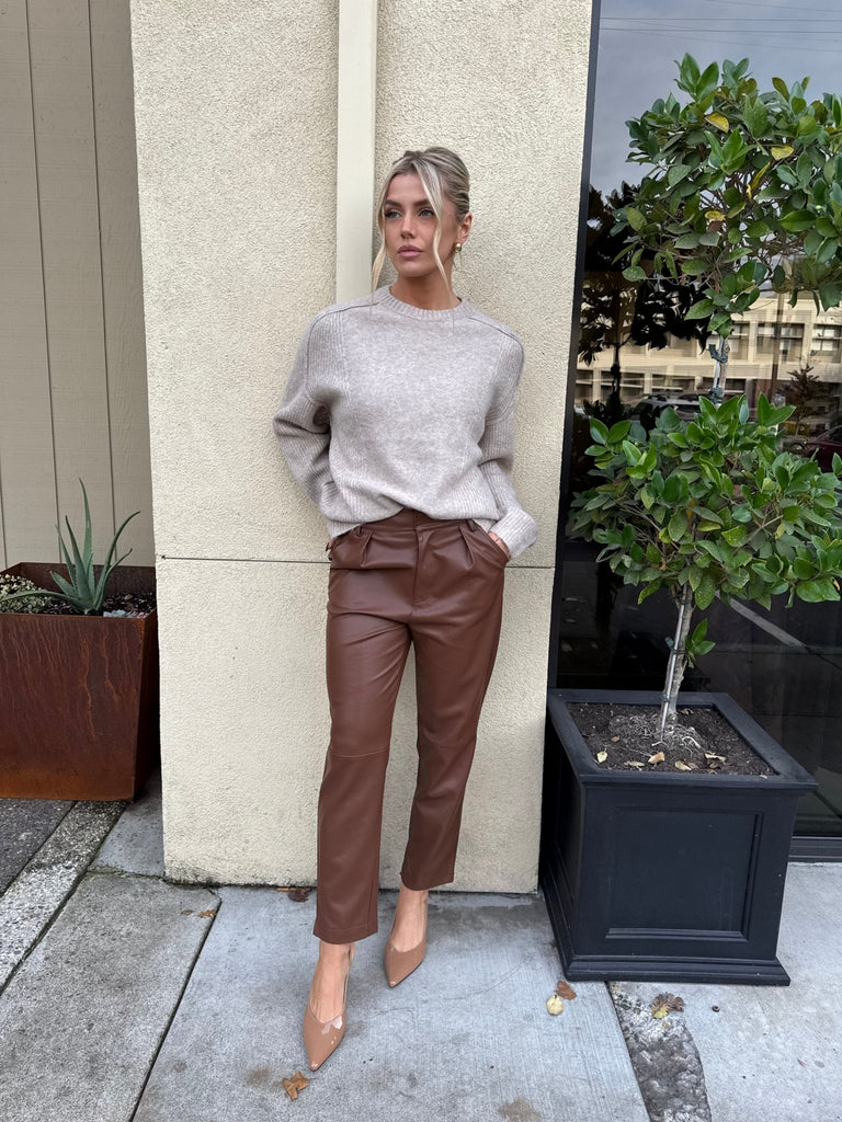 MOLTEL VEGAN LEATHER PANTS - Violet Muse Boutique