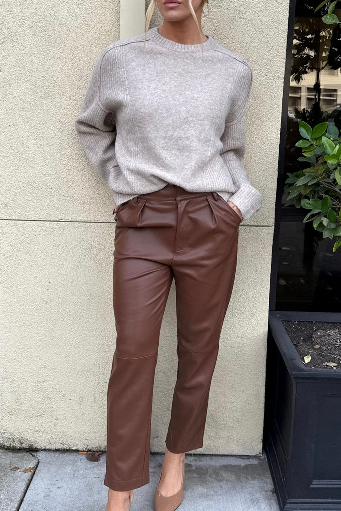 MOLTEL VEGAN LEATHER PANTS - Violet Muse Boutique