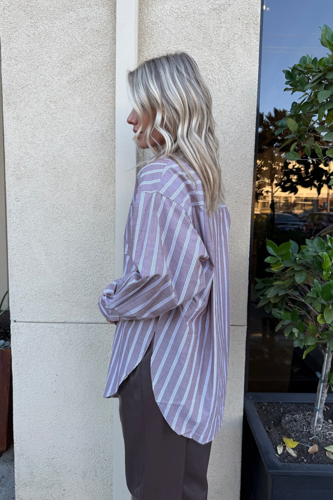 MYLIE STRIPE SHIRT - Violet Muse Boutique