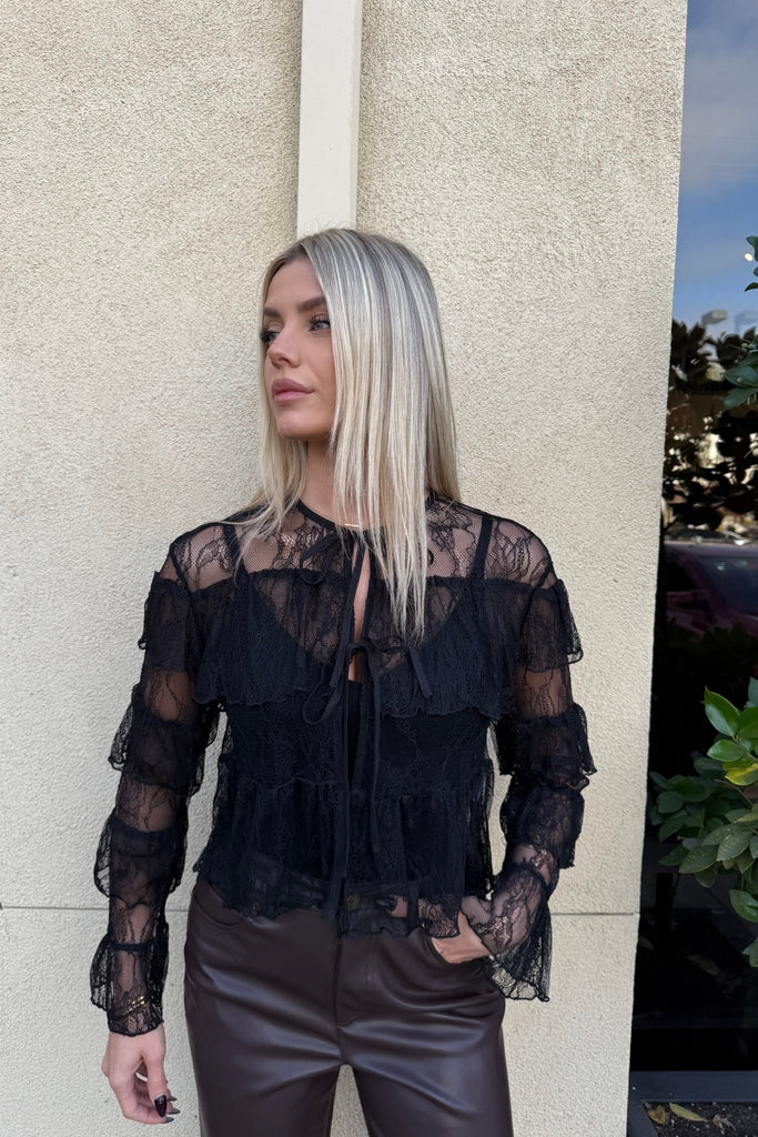 PALAIS LACE MESH TOP - Violet Muse Boutique