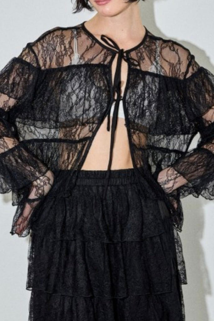 PALAIS LACE MESH TOP - Violet Muse Boutique