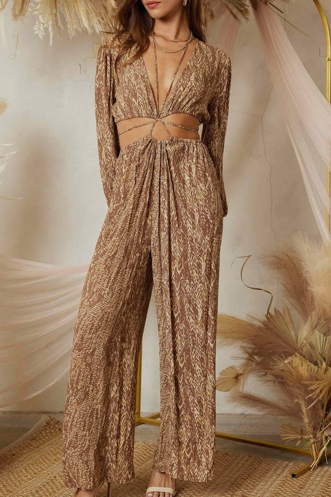 PIA WIDE LEG PANTS - Violet Muse Boutique