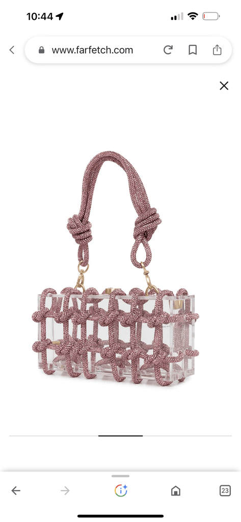 PINK CRYSTAL ROPE BAG - Violet Muse Boutique