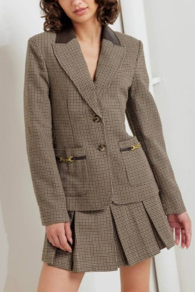 PRESLEY PLAID BLAZER - Violet Muse Boutique