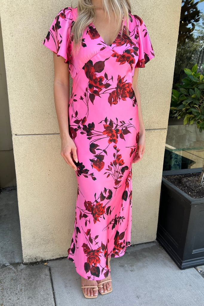 ROSY ROMANCE DRESS - Violet Muse Boutique