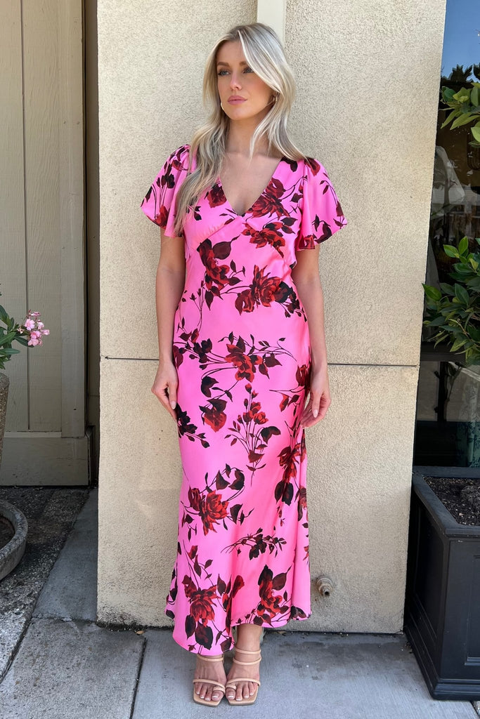 ROSY ROMANCE DRESS - Violet Muse Boutique