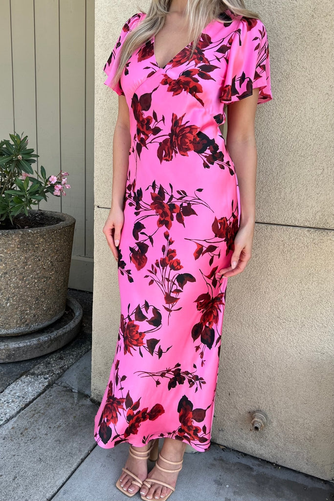 ROSY ROMANCE DRESS - Violet Muse Boutique