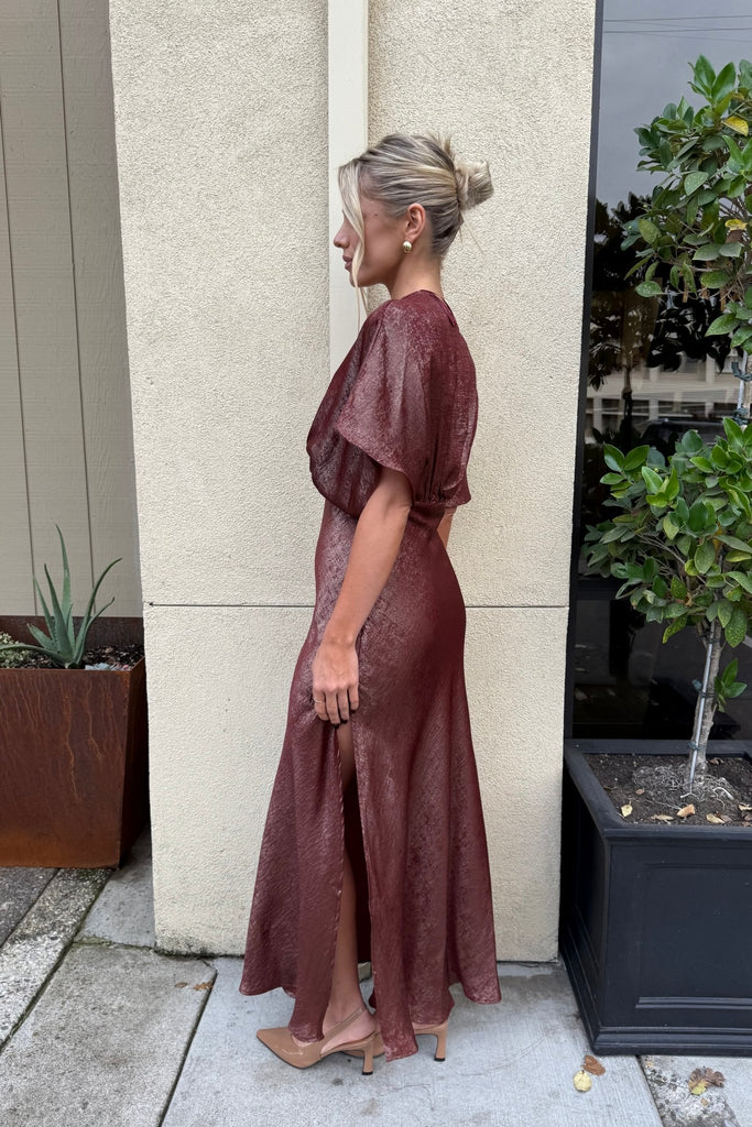 ROUGE GLIMMER MAXI DRESS - Violet Muse Boutique