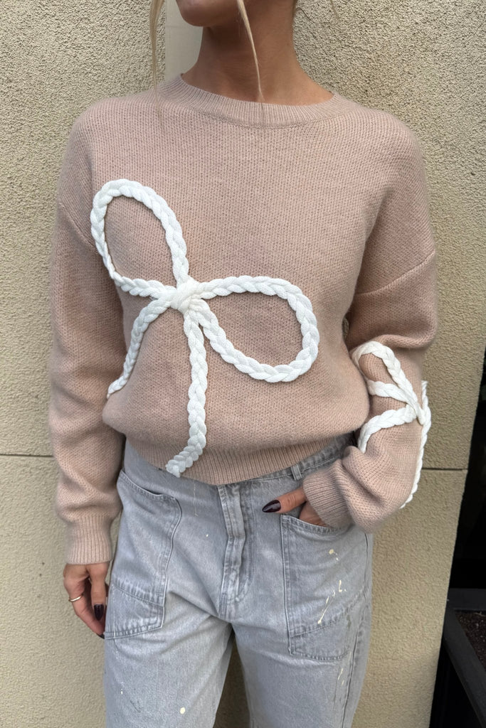 ROUXEN BOW SWEATER - Violet Muse Boutique