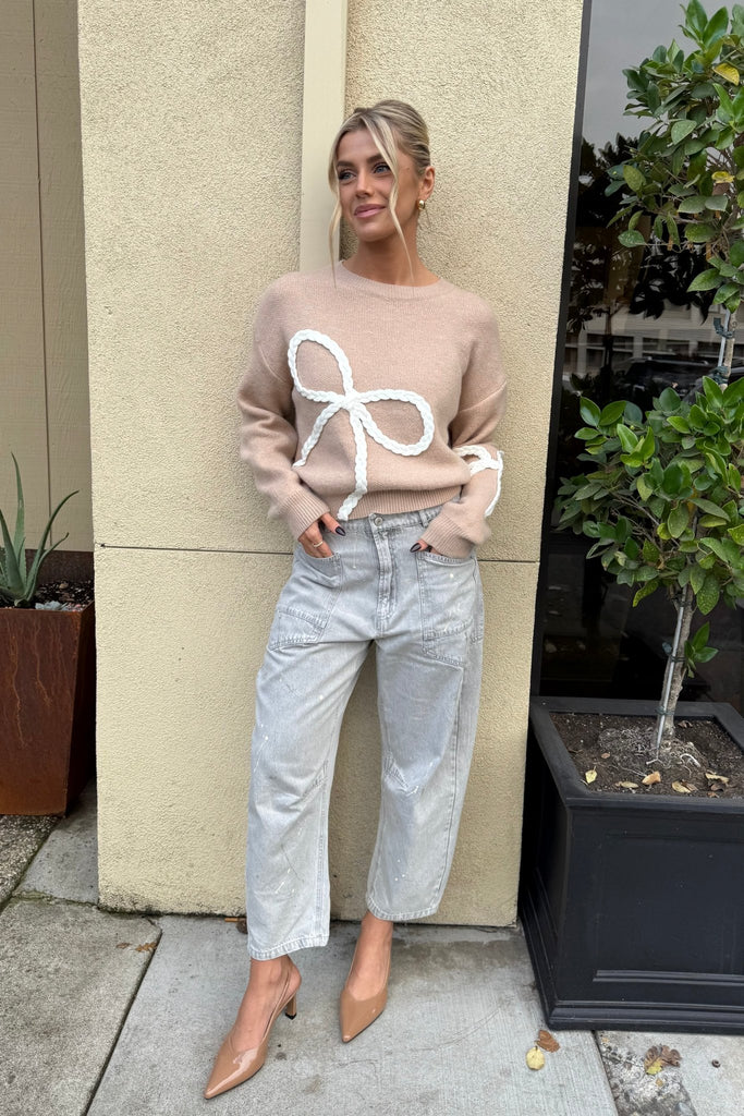 ROUXEN BOW SWEATER - Violet Muse Boutique