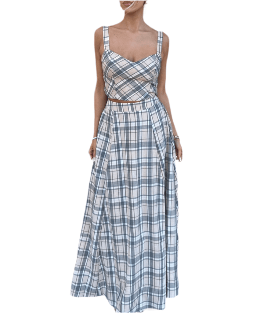 RUSTEEN PLAID SKIRT - Violet Muse Boutique
