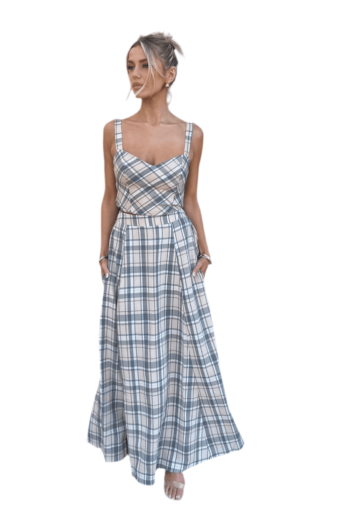 RUSTEEN PLAID SKIRT - Violet Muse Boutique