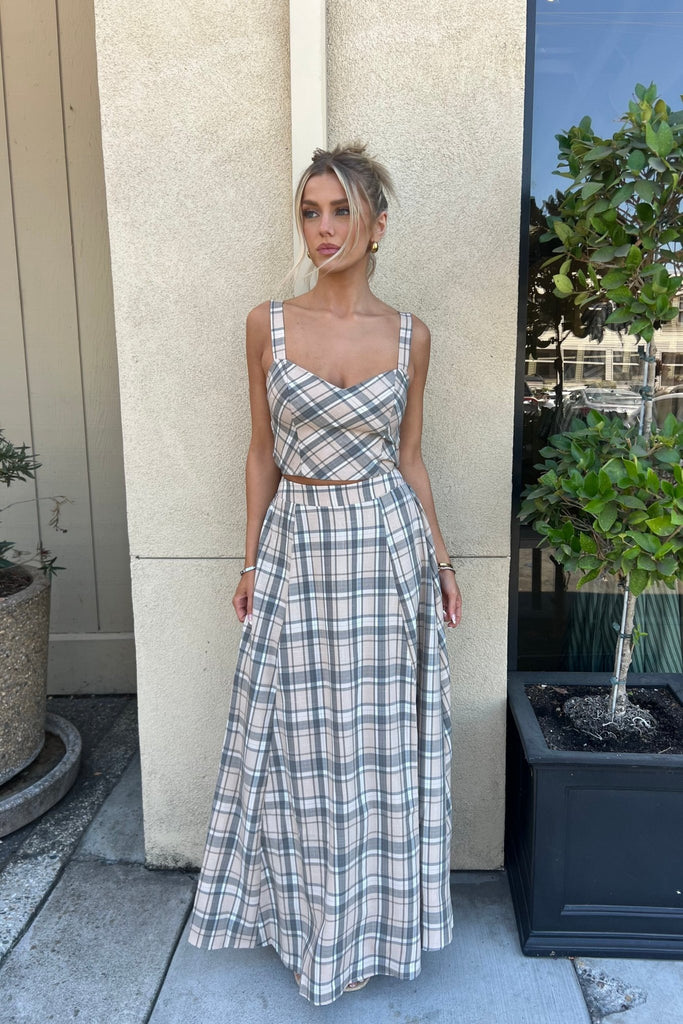 RUSTEEN PLAID SKIRT - Violet Muse Boutique