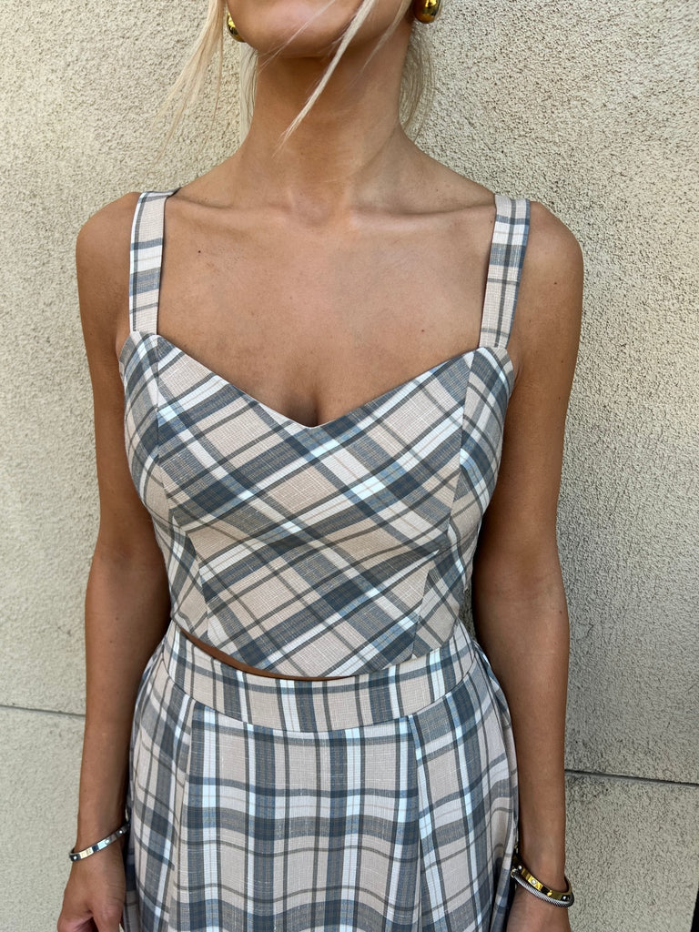 RUSTEEN PLAID TOP - Violet Muse Boutique