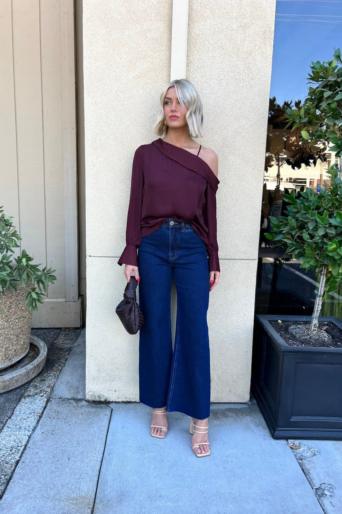 RYLAND MERLOT TOP - Violet Muse Boutique