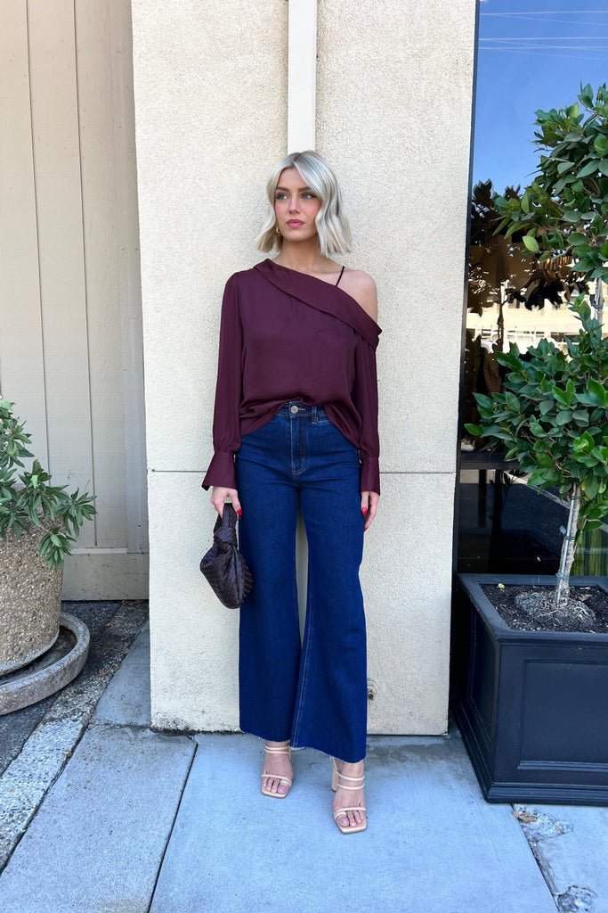RYLAND MERLOT TOP - Violet Muse Boutique