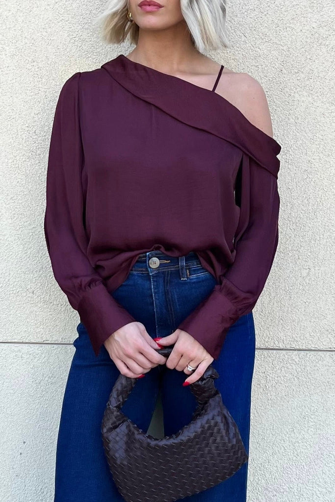 RYLAND MERLOT TOP - Violet Muse Boutique