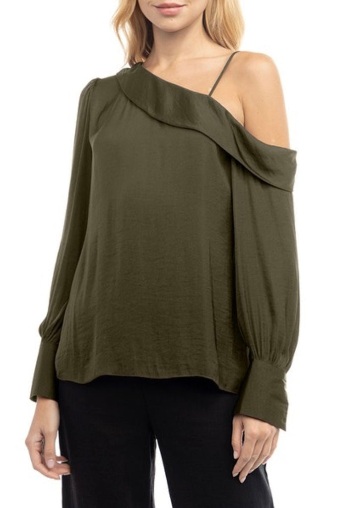RYLAND OLIVE GREEN TOP - Violet Muse Boutique