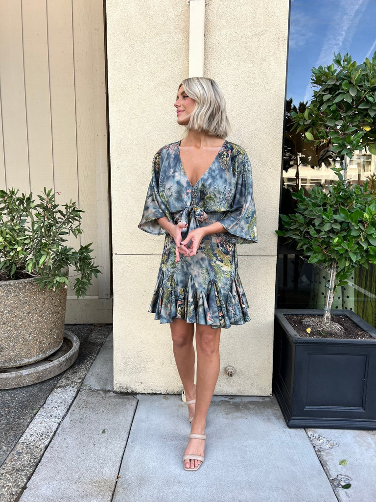 SABINA FRONT TIE DRESS - Violet Muse Boutique