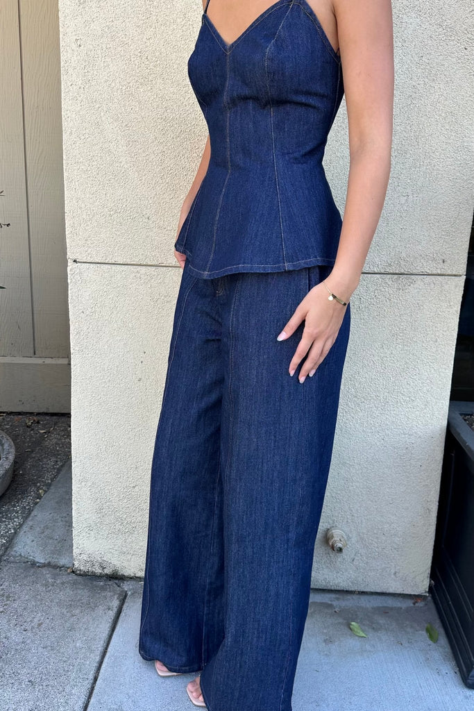 SEAFLAIR WIDE LEG DENIM JEANS - Violet Muse Boutique
