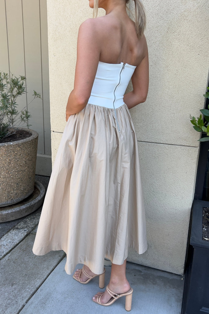 SEASIDE COVE STRAPLESS DRESS - Violet Muse Boutique