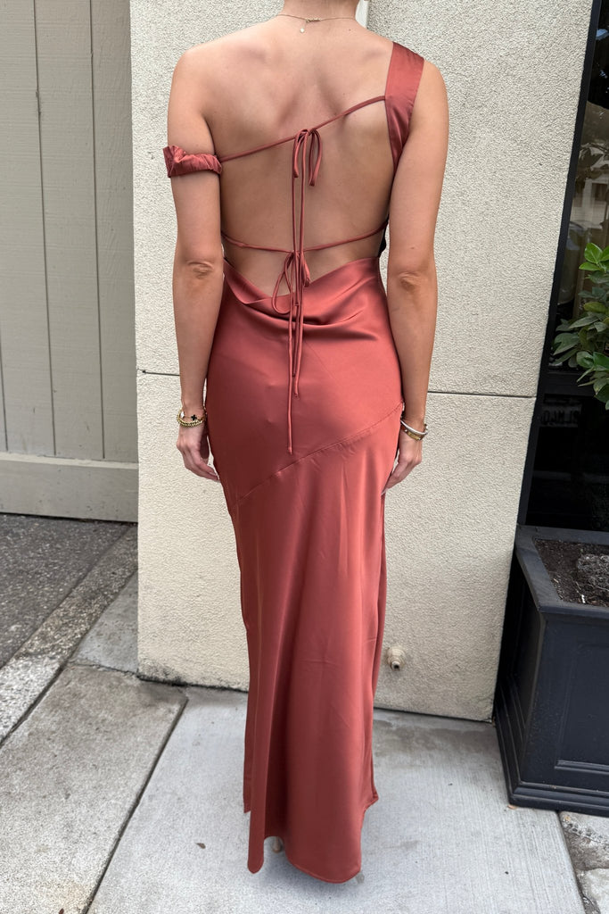 SECRET DUSK COPPER DRESS - Violet Muse Boutique