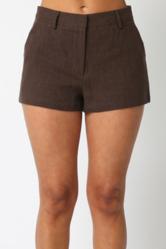 SERENAH LINEN SHORTS - Violet Muse Boutique