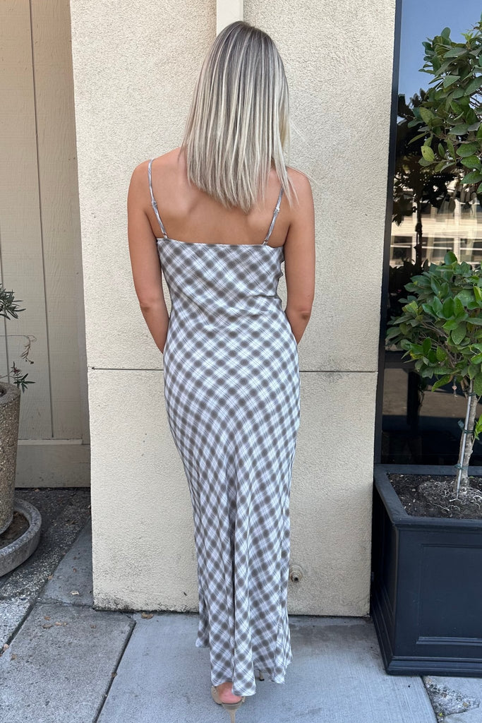 SIMONE LIGHT PLAID DRESS - Violet Muse Boutique