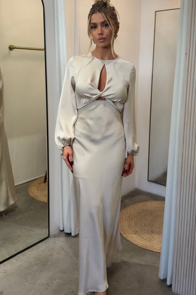 SOL AMOUR CHAMPAGNE DRESS - Violet Muse Boutique