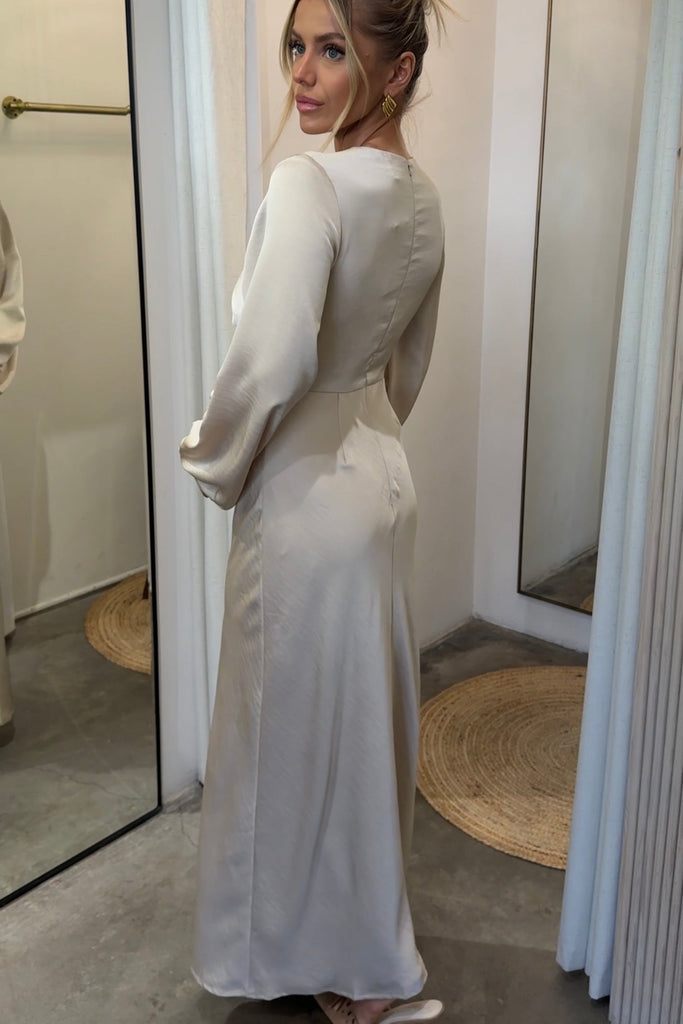 SOL AMOUR CHAMPAGNE DRESS - Violet Muse Boutique