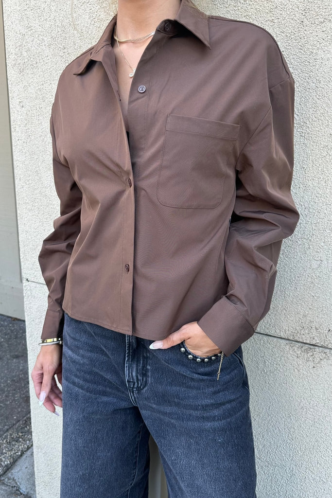 SOLEN ROLLED UP SLEEVE SHIRT - Violet Muse Boutique
