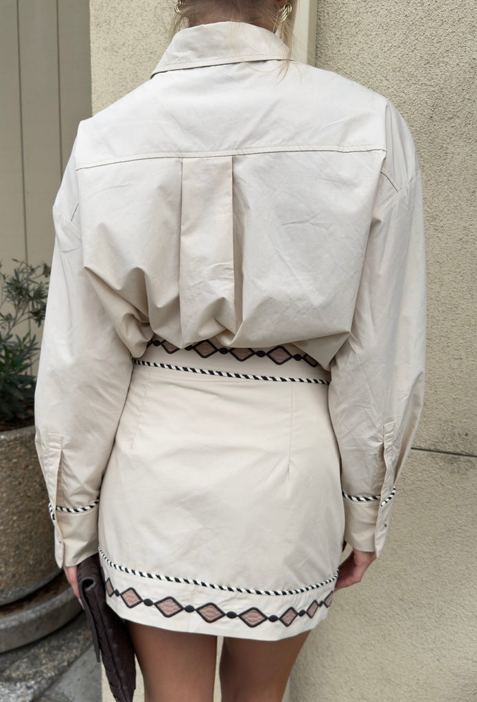 SOLITA EMBROIDERED SKIRT - Violet Muse Boutique