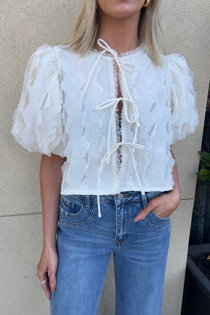 SOLRISE TEXTURED TOP - Violet Muse Boutique