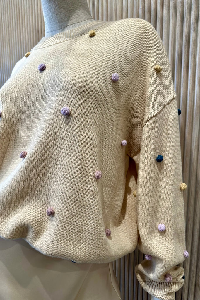 STAY TRUE 3D DOT SWEATER - Violet Muse Boutique