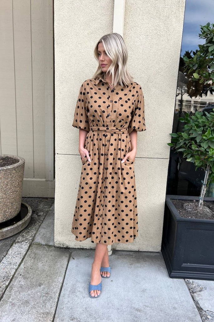 SUN LIVIN’ BUTTON DOWN DRESS - Violet Muse Boutique