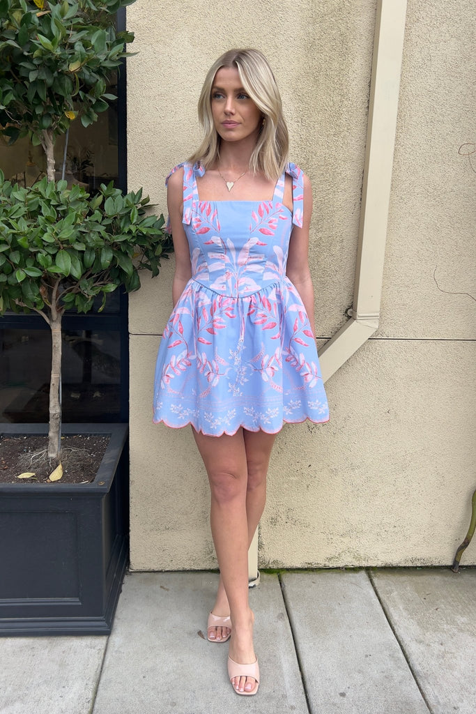 SUNSET VOW FLORAL DRESS - Violet Muse Boutique