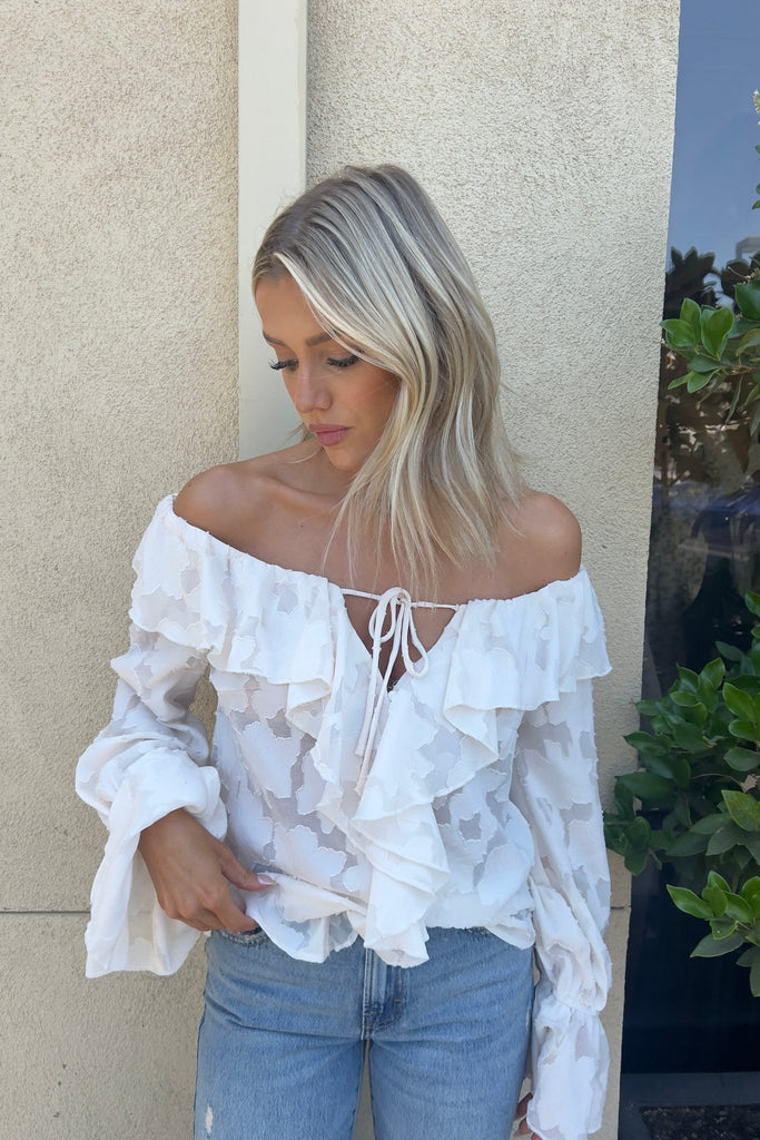 SUNSPELL OFF THE SHOULDER TOP - Violet Muse Boutique