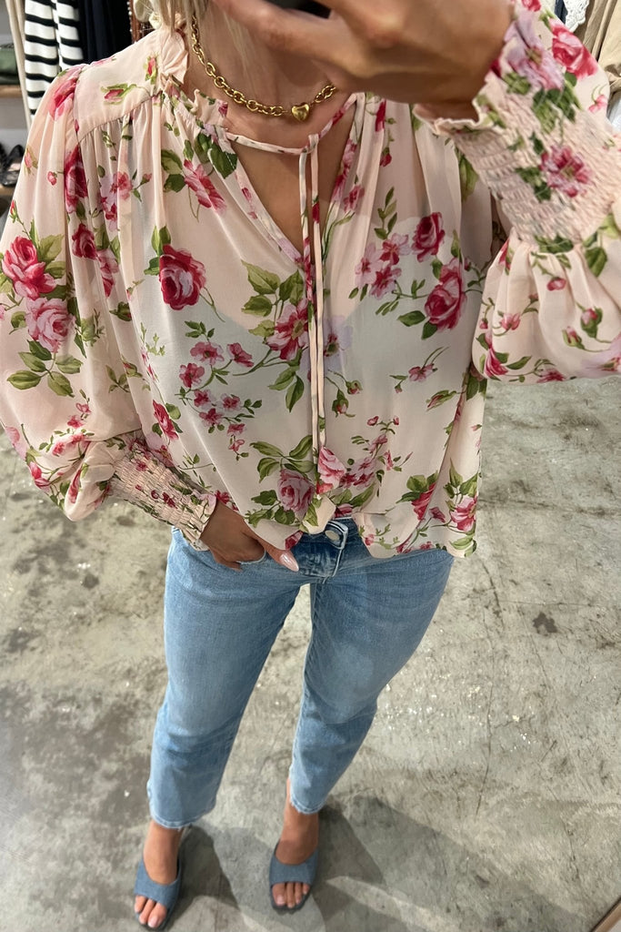 SWEET EVER FLORAL TOP - Violet Muse Boutique