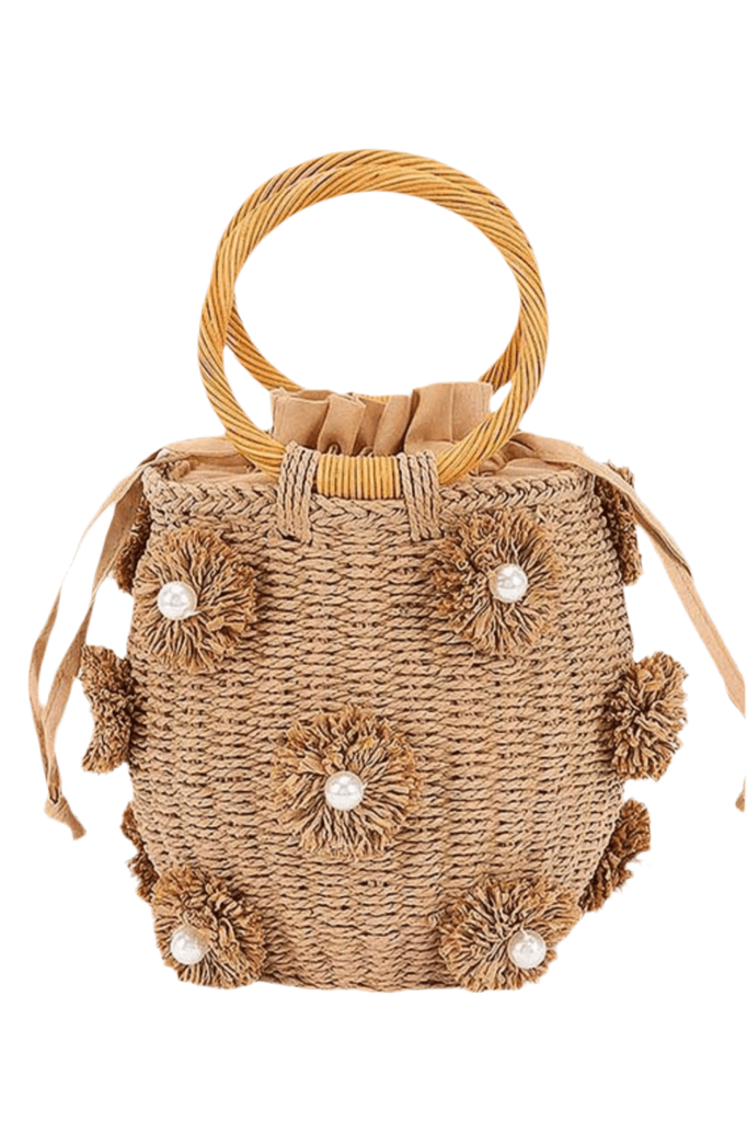 SYBIL SAND HANDMADE STRAW BUCKET BAG - Violet Muse Boutique