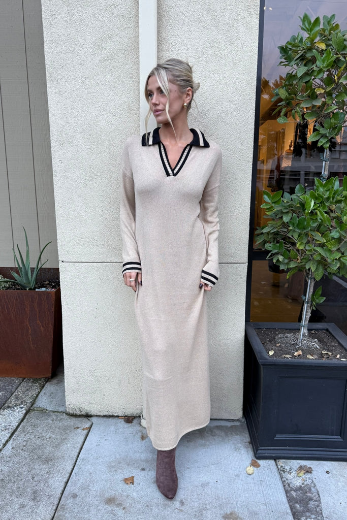 TESSIE POLO KNIT DRESS - Violet Muse Boutique