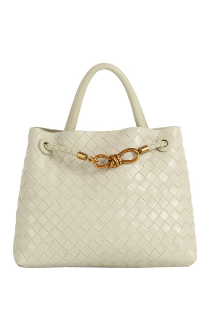 TORRE WEAVED VEGAN LEATHER BAG - Violet Muse Boutique