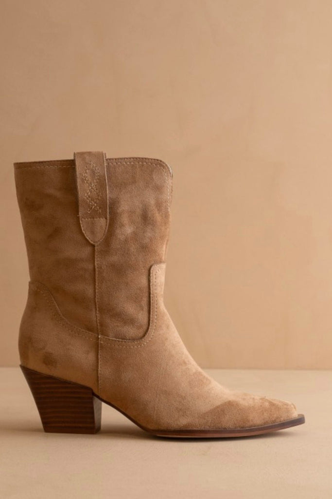TRUDY SUEDE WESTERN BOOTS - Violet Muse Boutique