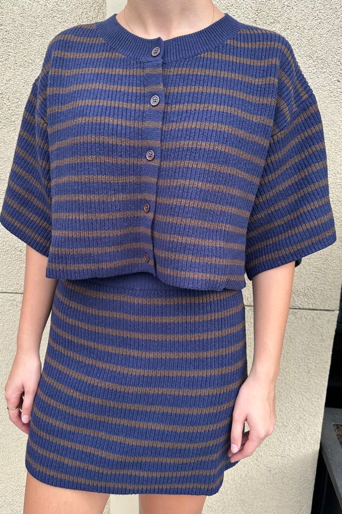 VERNO STRIPPED SKORT - Violet Muse Boutique
